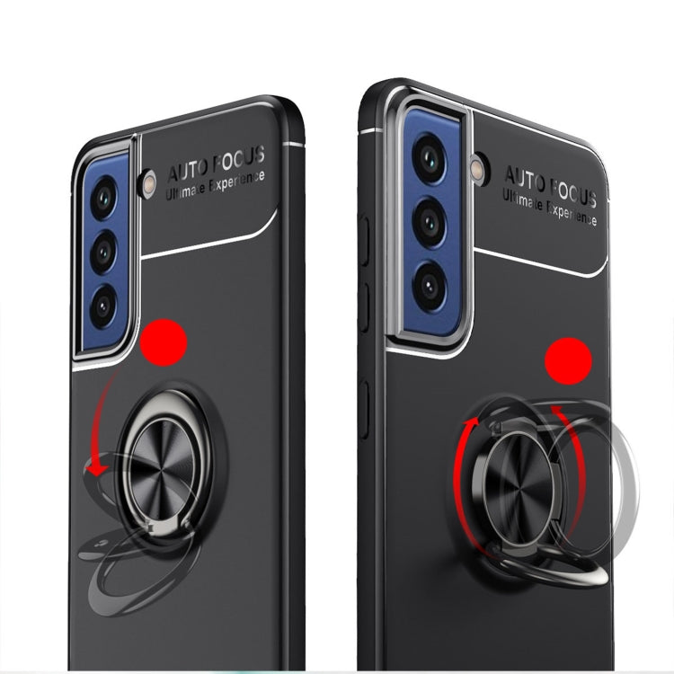For Samsung Galaxy S21 FE 5G Metal Ring Holder 360 Degree Rotating TPU Case