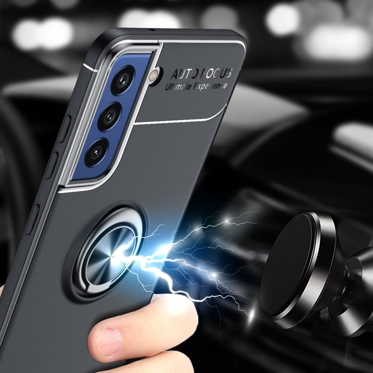 For Samsung Galaxy S21 FE 5G Metal Ring Holder 360 Degree Rotating TPU Case