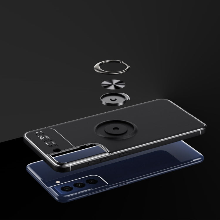 For Samsung Galaxy S21 FE 5G Metal Ring Holder 360 Degree Rotating TPU Case