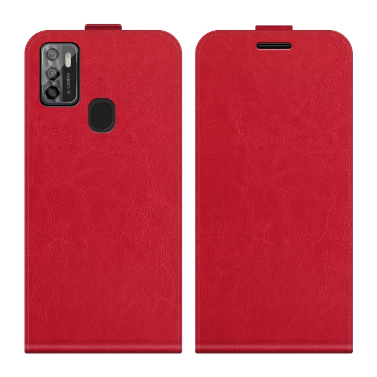 For ZTE Blade A7S 2020 R64 Texture Single Vertical Flip Leather Protective Case with Card Slots & Photo Frame