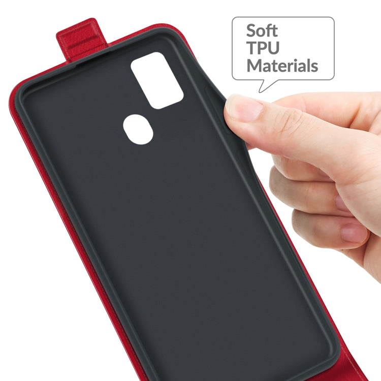 For ZTE Blade A7S 2020 R64 Texture Single Vertical Flip Leather Protective Case with Card Slots & Photo Frame