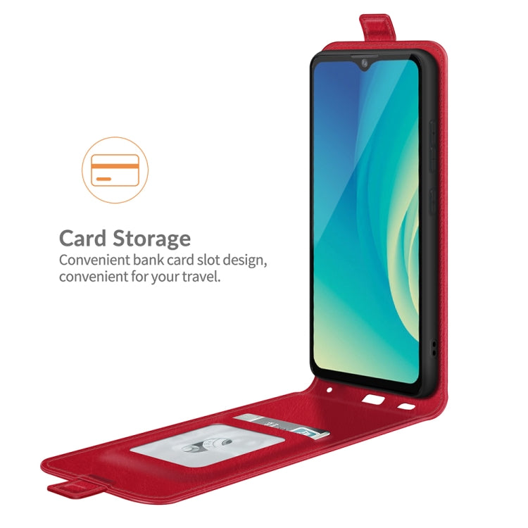 For ZTE Blade A7S 2020 R64 Texture Single Vertical Flip Leather Protective Case with Card Slots & Photo Frame