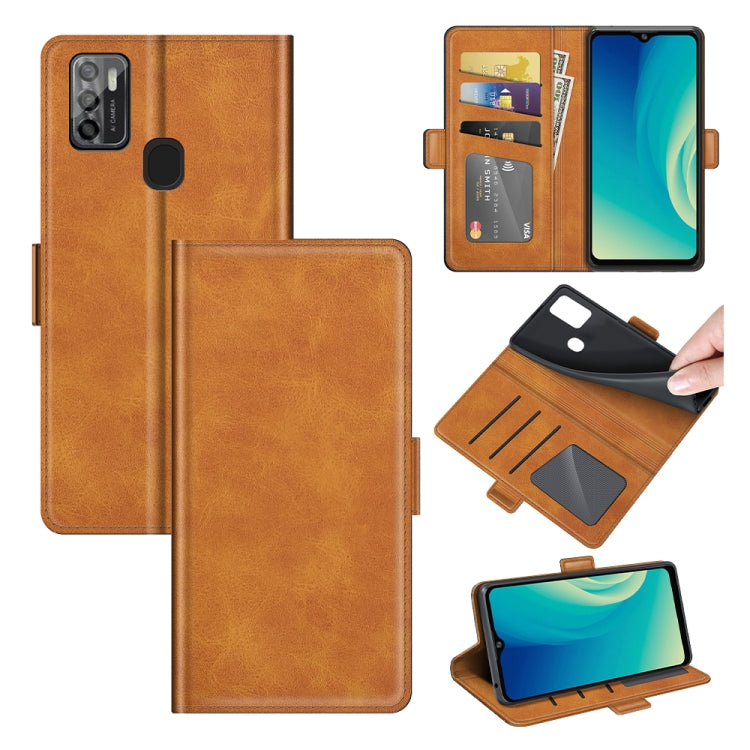 For ZTE Blade A7S 2020 Dual-side Magnetic Buckle Horizontal Flip Leather Case with Holder & Card Slots & Wallet