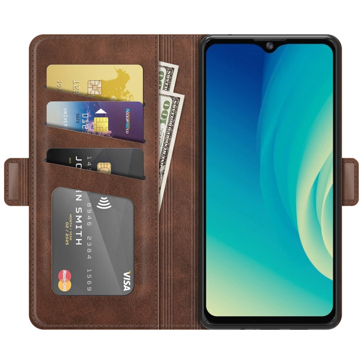 For ZTE Blade A7S 2020 Dual-side Magnetic Buckle Horizontal Flip Leather Case with Holder & Card Slots & Wallet