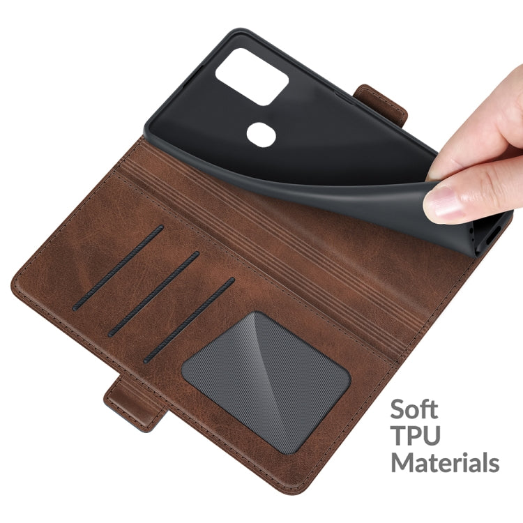 For ZTE Blade A7S 2020 Dual-side Magnetic Buckle Horizontal Flip Leather Case with Holder & Card Slots & Wallet