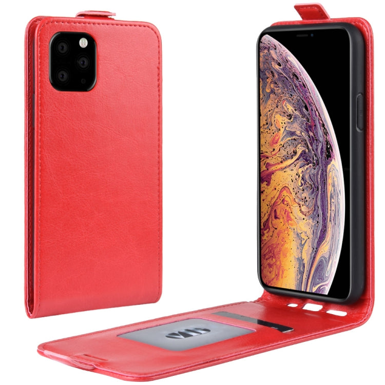 For iPhone 11 Pro Max Crazy Horse Vertical Flip Leather Protective Case