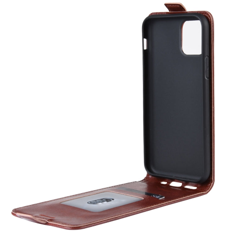 For iPhone 11 Pro Max Crazy Horse Vertical Flip Leather Protective Case