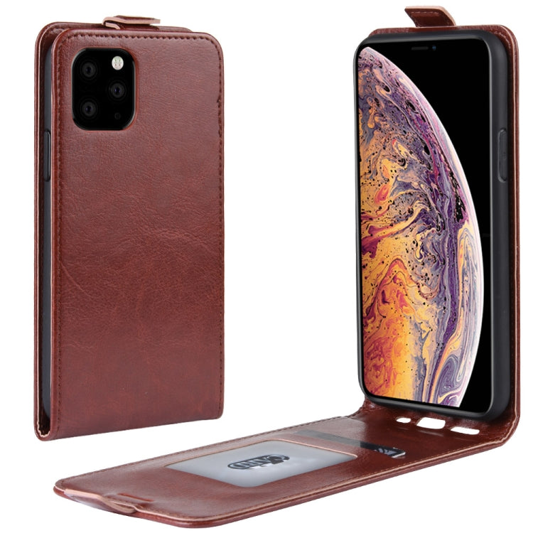 For iPhone 11 Pro Max Crazy Horse Vertical Flip Leather Protective Case