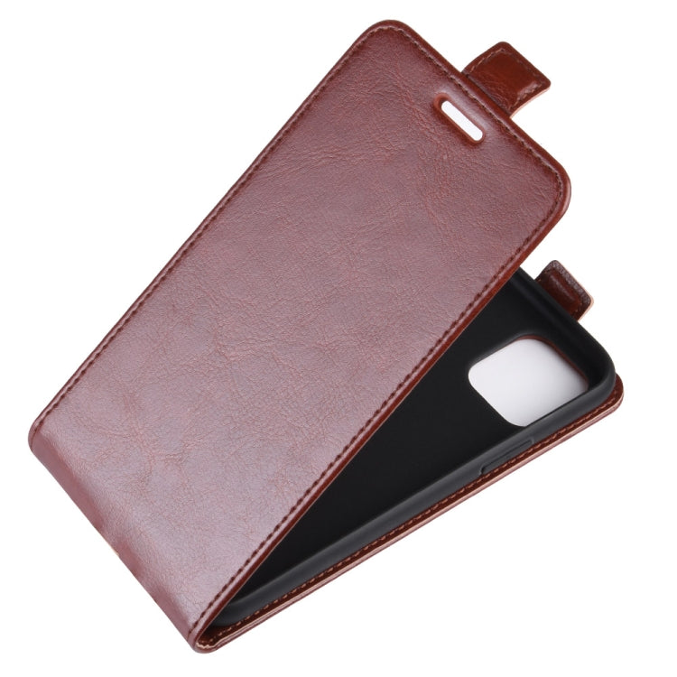 For iPhone 11 Pro Max Crazy Horse Vertical Flip Leather Protective Case