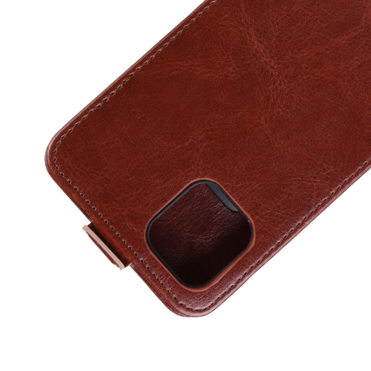 For iPhone 11 Pro Max Crazy Horse Vertical Flip Leather Protective Case
