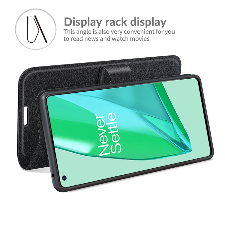 For OnePlus 9 Pro Litchi Texture Horizontal Flip Protective Case with Holder & Card Slots & Wallet