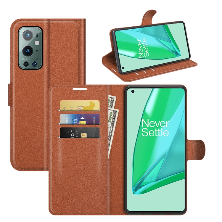 For OnePlus 9 Pro Litchi Texture Horizontal Flip Protective Case with Holder & Card Slots & Wallet