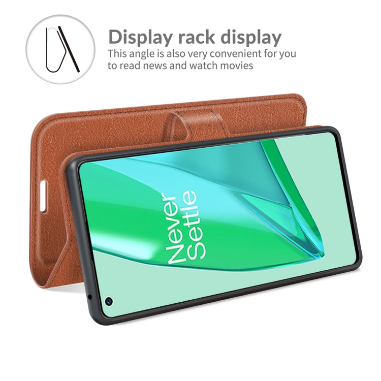 For OnePlus 9 Pro Litchi Texture Horizontal Flip Protective Case with Holder & Card Slots & Wallet