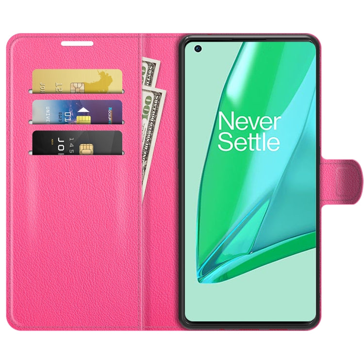 For OnePlus 9 Pro Litchi Texture Horizontal Flip Protective Case with Holder & Card Slots & Wallet