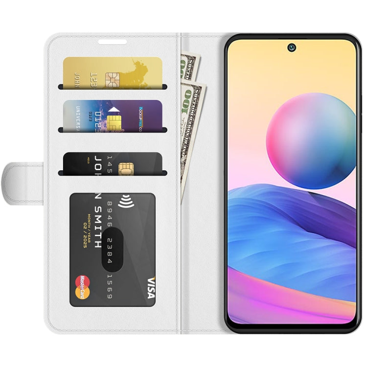For Xiaomi Redmi Note 10 5G R64 Texture Single Horizontal Flip Protective Case with Holder & Card Slots & Wallet& Photo Frame