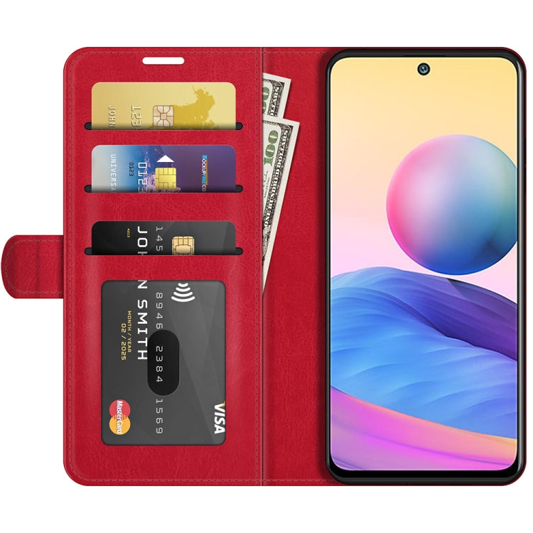 For Xiaomi Redmi Note 10 5G R64 Texture Single Horizontal Flip Protective Case with Holder & Card Slots & Wallet& Photo Frame