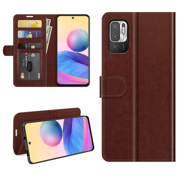 For Xiaomi Redmi Note 10 5G R64 Texture Single Horizontal Flip Protective Case with Holder & Card Slots & Wallet& Photo Frame
