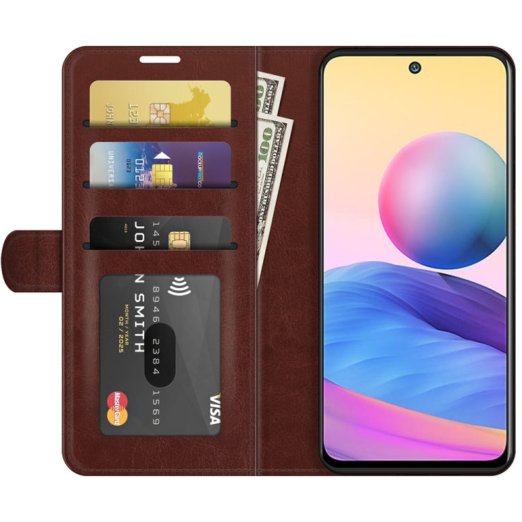 For Xiaomi Redmi Note 10 5G R64 Texture Single Horizontal Flip Protective Case with Holder & Card Slots & Wallet& Photo Frame