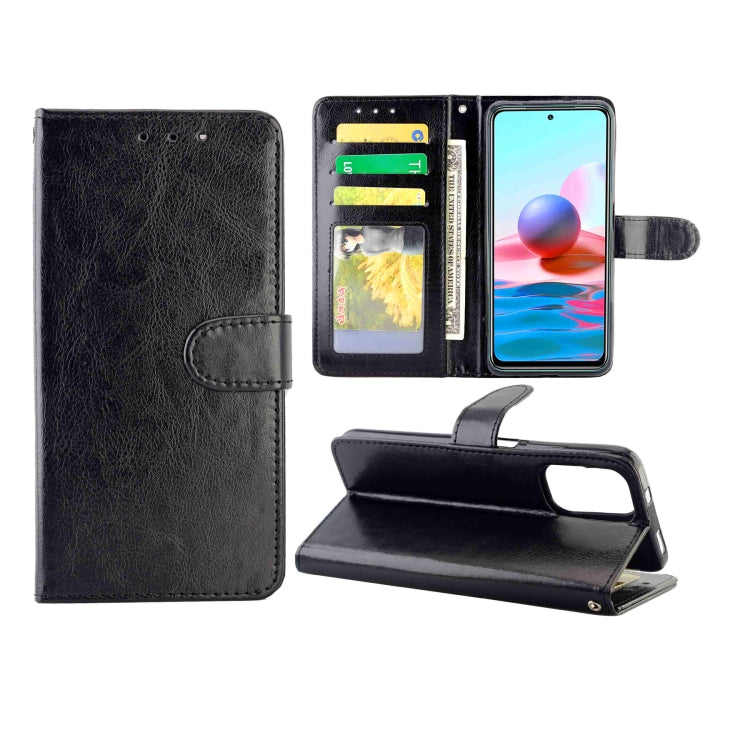 For Xiaomi Redmi Note10 4G / Note 10S Crazy Horse Texture Leather Horizontal Flip Protective Case with Holder & Card Slots & Wallet & Photo Frame