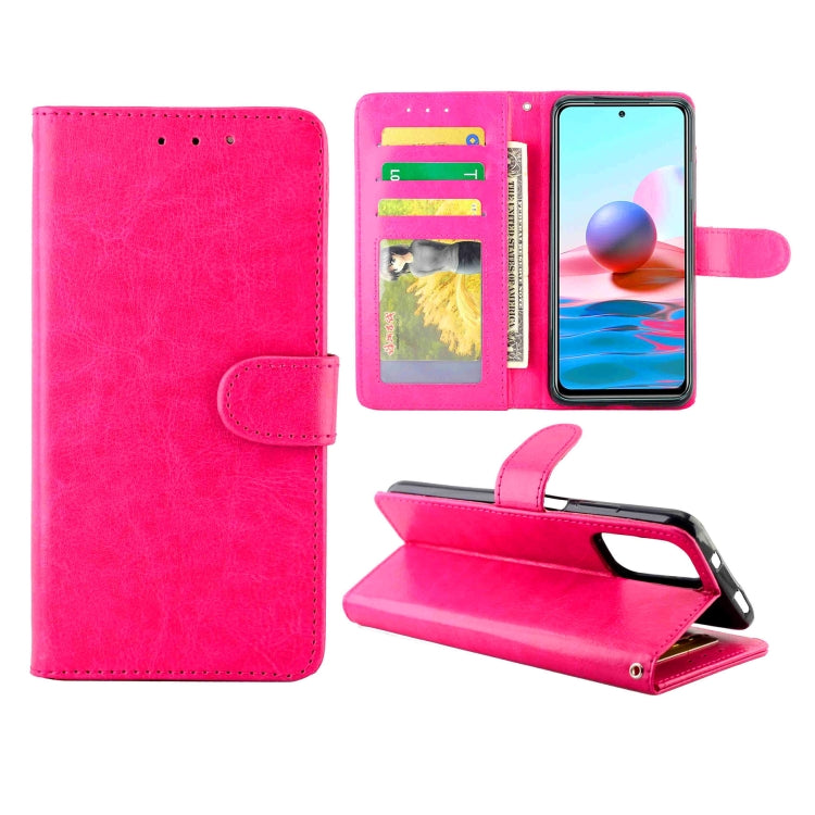 For Xiaomi Redmi Note10 4G / Note 10S Crazy Horse Texture Leather Horizontal Flip Protective Case with Holder & Card Slots & Wallet & Photo Frame