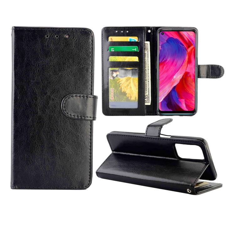 For OPPO A54 4G Crazy Horse Texture Leather Horizontal Flip Protective Case with Holder & Card Slots & Wallet & Photo Frame