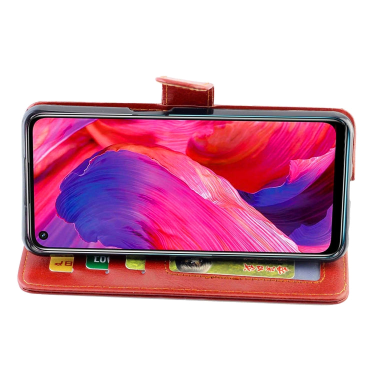 For OPPO A54 4G Crazy Horse Texture Leather Horizontal Flip Protective Case with Holder & Card Slots & Wallet & Photo Frame