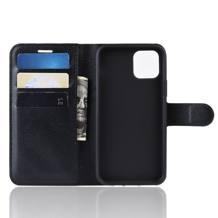 For iPhone 11 Pro Litchi Skin PU Leather Wallet Stand Mobile Casing