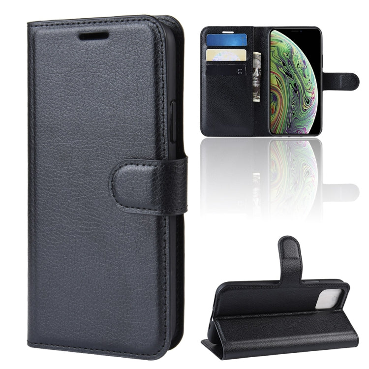 For iPhone 11 Pro Litchi Skin PU Leather Wallet Stand Mobile Casing