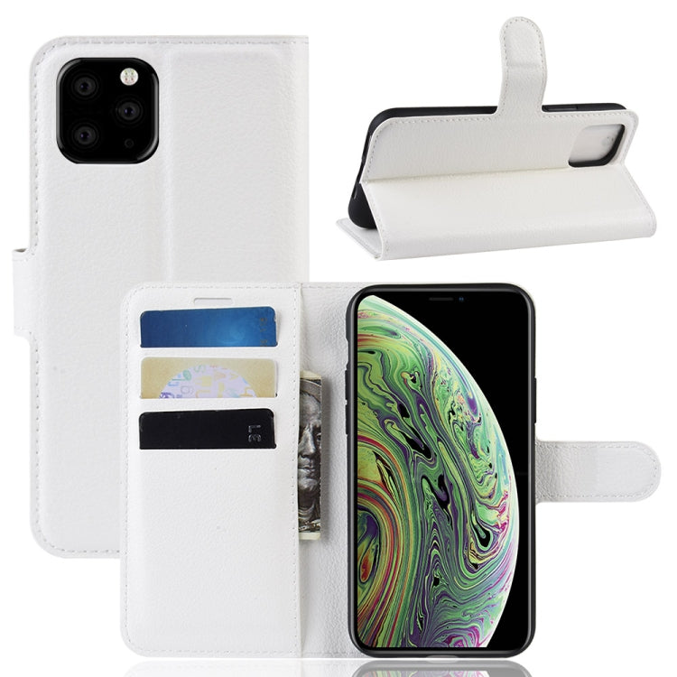 For iPhone 11 Pro Litchi Skin PU Leather Wallet Stand Mobile Casing