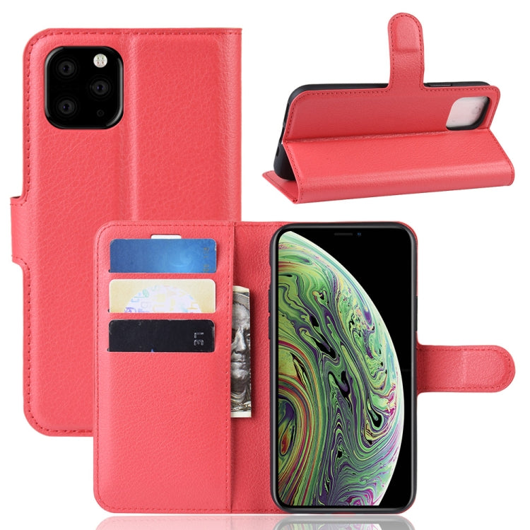 For iPhone 11 Pro Litchi Skin PU Leather Wallet Stand Mobile Casing