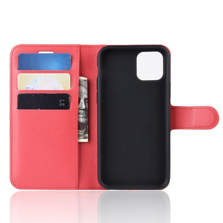 For iPhone 11 Pro Litchi Skin PU Leather Wallet Stand Mobile Casing