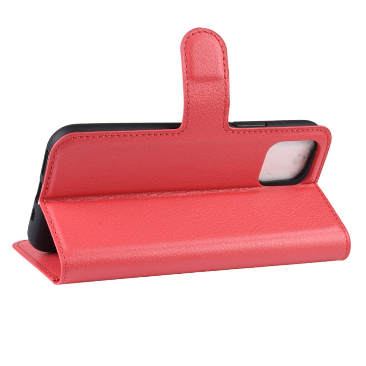 For iPhone 11 Pro Litchi Skin PU Leather Wallet Stand Mobile Casing