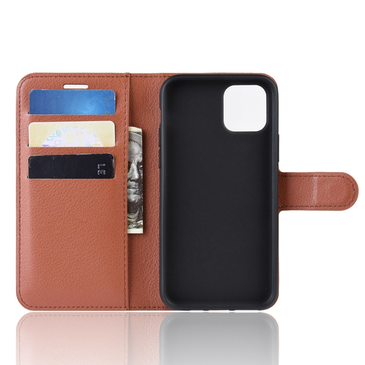 For iPhone 11 Pro Litchi Skin PU Leather Wallet Stand Mobile Casing