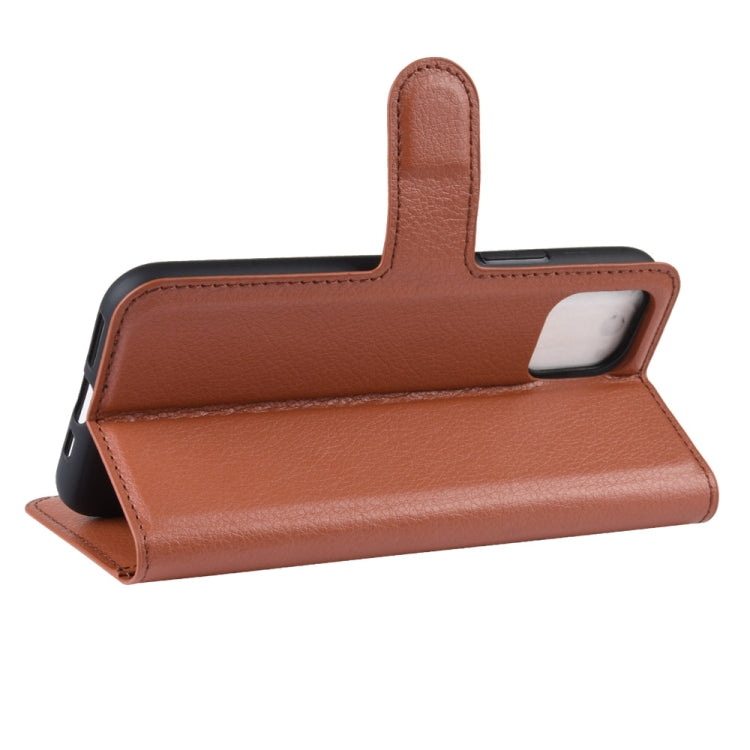 For iPhone 11 Pro Litchi Skin PU Leather Wallet Stand Mobile Casing