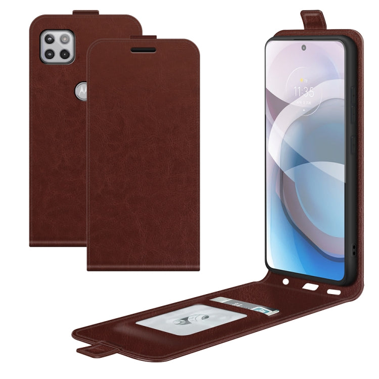 For Motorola Moto One 5G Ace R64 Texture Single Vertical Flip Leather Protective Case with Card Slots & Photo Frame
