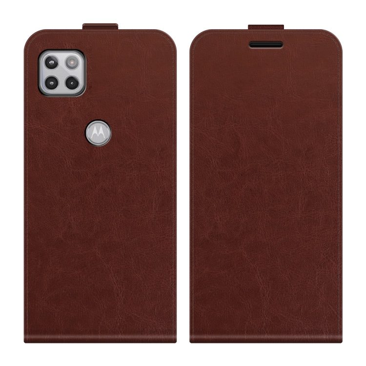 For Motorola Moto One 5G Ace R64 Texture Single Vertical Flip Leather Protective Case with Card Slots & Photo Frame