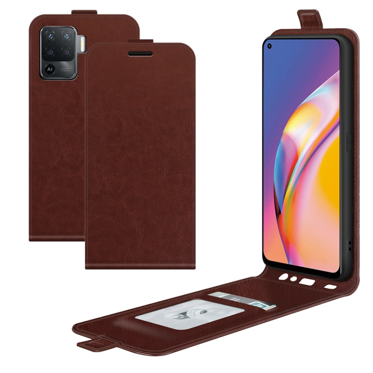 For OPPO A94 4G / F19 Pro / Reno5 Lite R64 Texture Single Vertical Flip Leather Protective Case with Card Slots & Photo Frame
