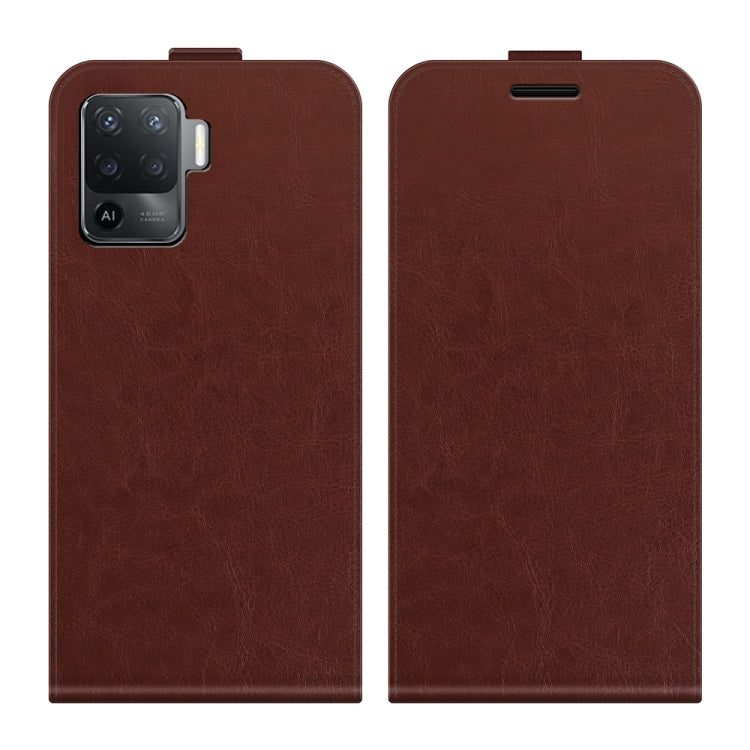 For OPPO A94 4G / F19 Pro / Reno5 Lite R64 Texture Single Vertical Flip Leather Protective Case with Card Slots & Photo Frame