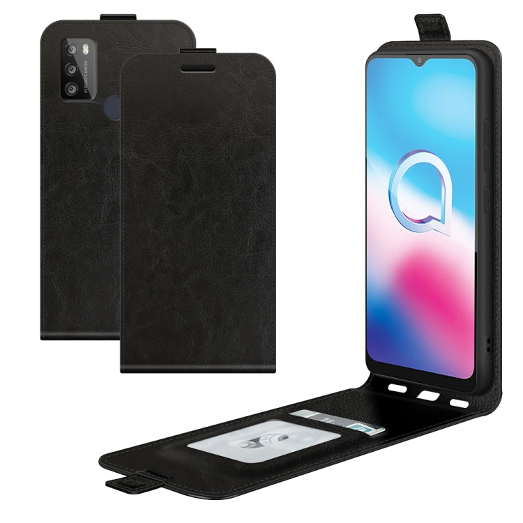 For Alcatel 1S 2021/3L 2021 R64 Texture Single Vertical Flip Leather Protective Case with Card Slots & Photo Frame