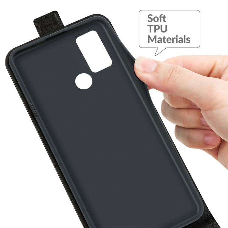 For Alcatel 1S 2021/3L 2021 R64 Texture Single Vertical Flip Leather Protective Case with Card Slots & Photo Frame