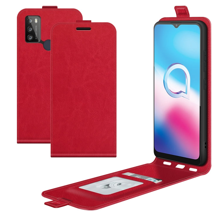 For Alcatel 1S 2021/3L 2021 R64 Texture Single Vertical Flip Leather Protective Case with Card Slots & Photo Frame