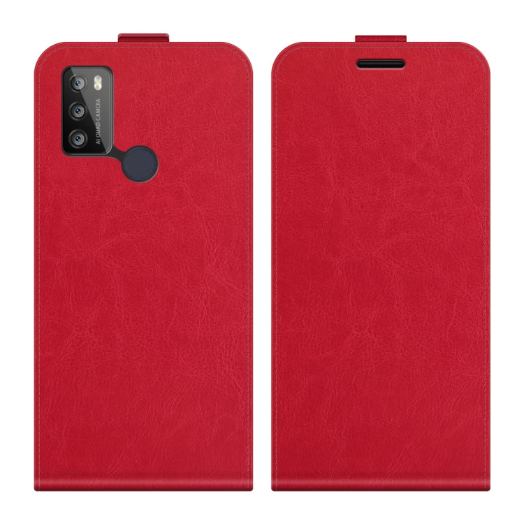 For Alcatel 1S 2021/3L 2021 R64 Texture Single Vertical Flip Leather Protective Case with Card Slots & Photo Frame