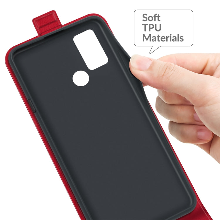 For Alcatel 1S 2021/3L 2021 R64 Texture Single Vertical Flip Leather Protective Case with Card Slots & Photo Frame