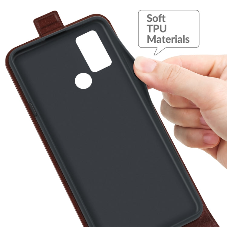 For Alcatel 1S 2021/3L 2021 R64 Texture Single Vertical Flip Leather Protective Case with Card Slots & Photo Frame