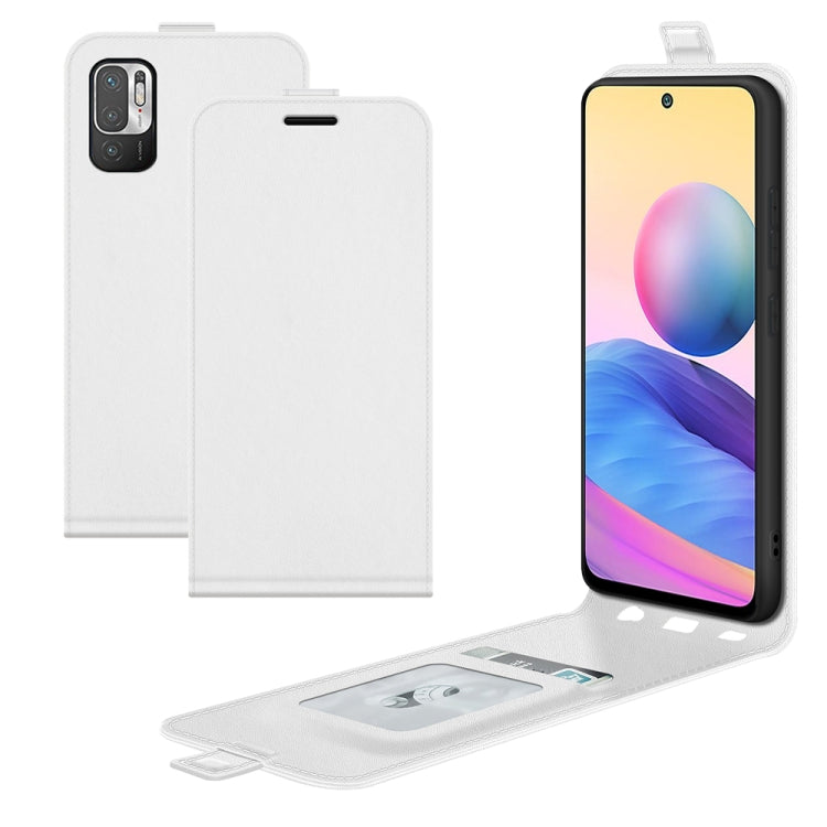 For Xiaomi Redmi Note 10 5G R64 Texture Single Vertical Flip Leather Protective Case with Card Slots & Photo Frame