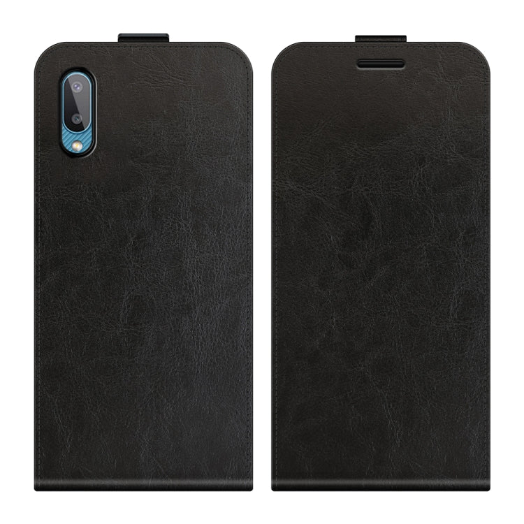 For Samsung Galaxy A02 R64 Texture Single Vertical Flip Leather Protective Case with Card Slots & Photo Frame