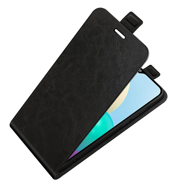 For Samsung Galaxy A02 R64 Texture Single Vertical Flip Leather Protective Case with Card Slots & Photo Frame