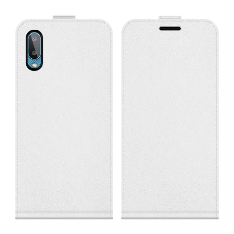 For Samsung Galaxy A02 R64 Texture Single Vertical Flip Leather Protective Case with Card Slots & Photo Frame