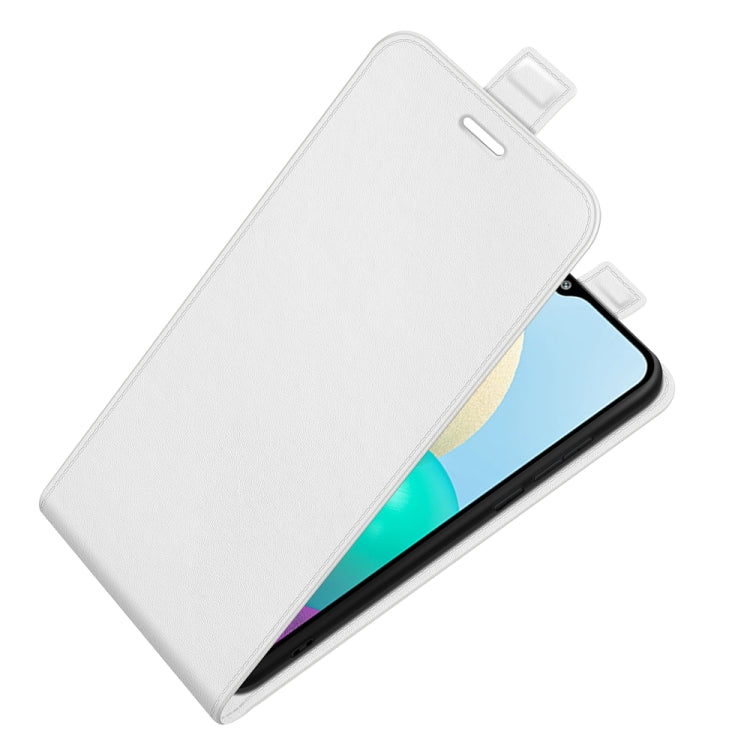For Samsung Galaxy A02 R64 Texture Single Vertical Flip Leather Protective Case with Card Slots & Photo Frame