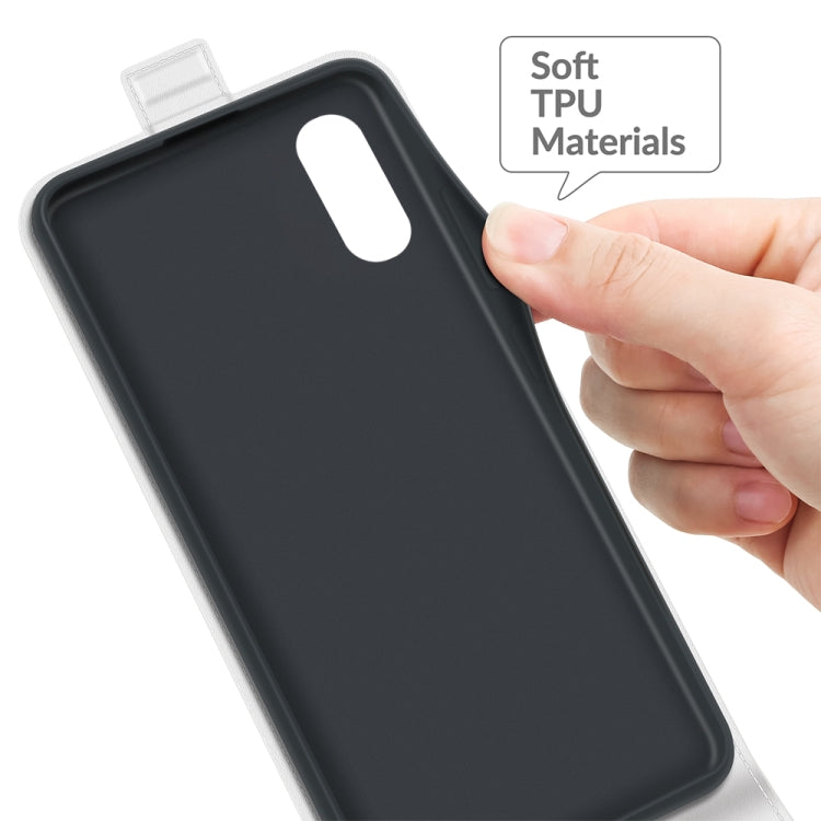 For Samsung Galaxy A02 R64 Texture Single Vertical Flip Leather Protective Case with Card Slots & Photo Frame